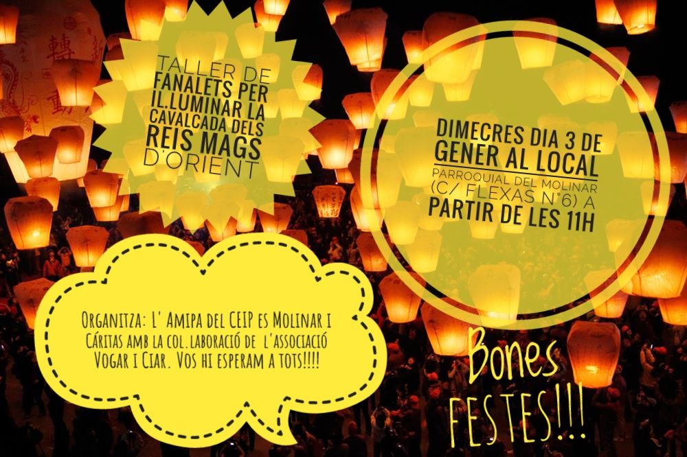 Cartell fanalets reis AMIPA Es Molinar